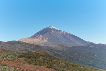 Fototapeta na wymiar view of the peak at mountain Volcano Teide tenerife