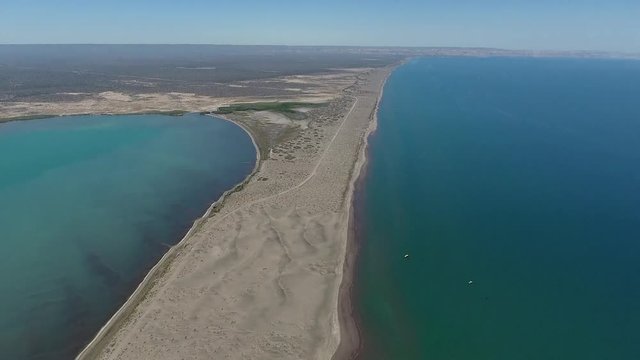 Aerial shots from La Paz bay, Baja California Sur, Mexico.