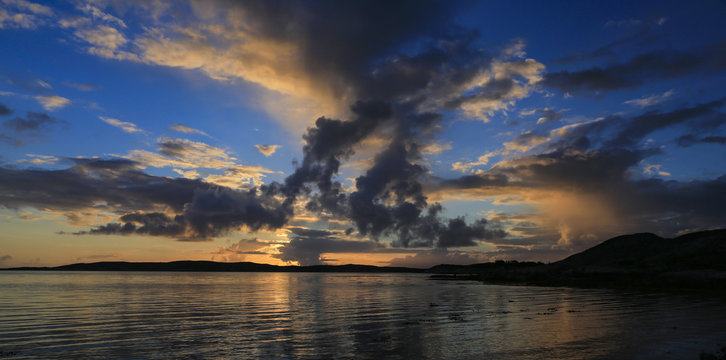 Dark clouds in Bronnoysund Northern Norway