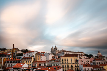 Naklejka na ściany i meble Rooftops of Alfama in Lisbon