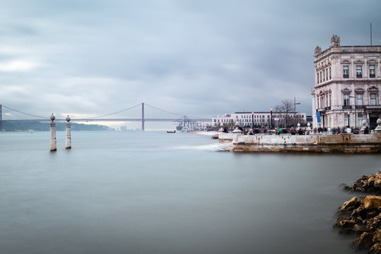 Cais das Colunas in Lisbon, Portugal