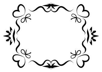 frame curcle bow crown stars