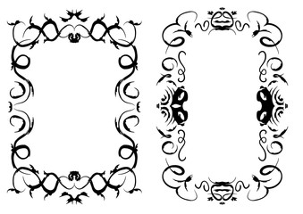 set two frame crazy line black wite