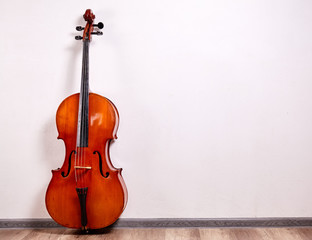 Close up retro cello