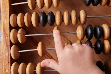 Old retro abacus