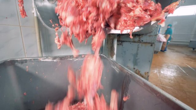 Chopped meat comes from a grinder.