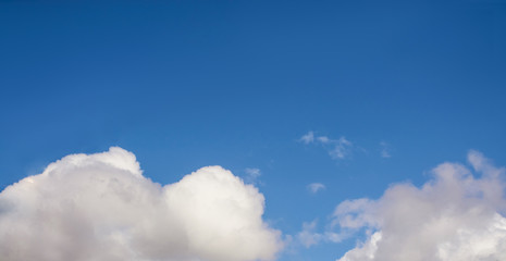 clouds on the edges and blue sky