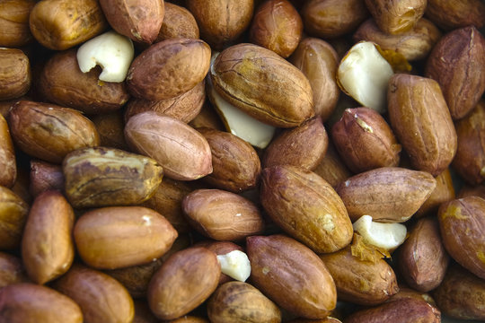 Background with the image of nuts