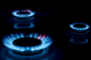 burning in the dark gas burner