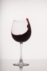 wine, glass, red, alcohol, drink, isolated,