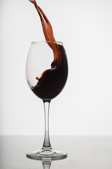 wine, glass, alcohol, red, drink, isolated