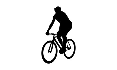 vector images of men riding bikes.