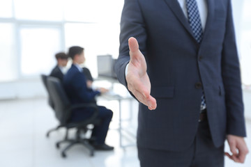 closeup.welcome to handshake.