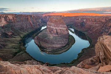 Horseshoe Bend early morning with first sunlight
