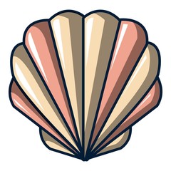 Shell icon. Cartoon illustration of shell vector icon for web