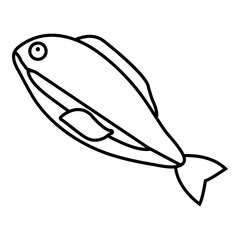 Fototapeta premium Fishing icon. Outline illustration of fishing vector icon for web