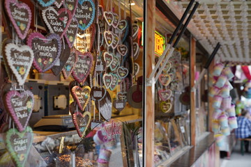 Sweet food at the amusement park in Leipzig, Germany (Kleinmesse)