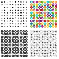 Fototapeta na wymiar 100 nursery school icons set vector in 4 variant for any web design isolated on white