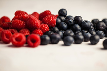 Fresh berries in close up