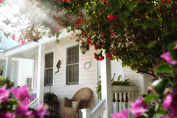 wooden house entrance