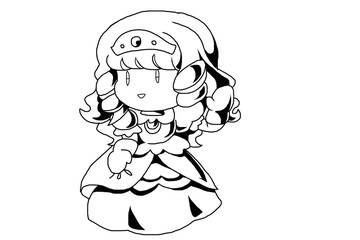 プリンセスの塗り絵