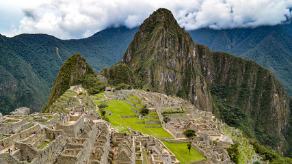 The lost Inca city of Machu Picchu, Cuzco, Peru