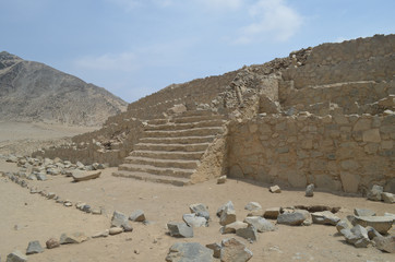 Caral, a world heritage site in the northern deserts of Peru