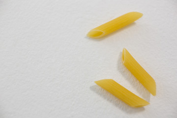 Pennette on white background