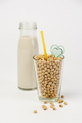 Fresh soy milk and raw soy bean