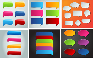 colorful modern text box template for website computer graphic technology and internet, numbers. Set of color frames for text or quotes. brochure. banner