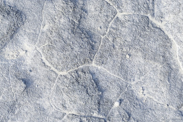 The texture of the dried salt turned into a stone