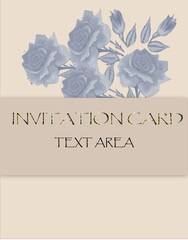 vector floral invitation card..