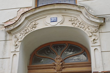 Entry door of an old house in Goerlitz