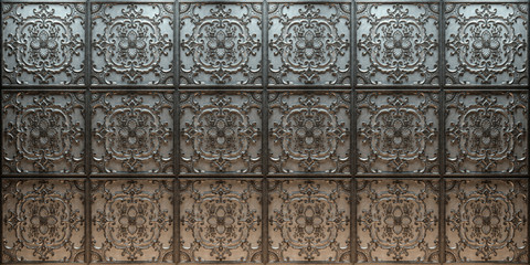 Vintage decorative pattern. 3D rendering.