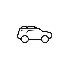 SUV car outline logo icon vector template