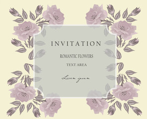 wedding invitation romantic card