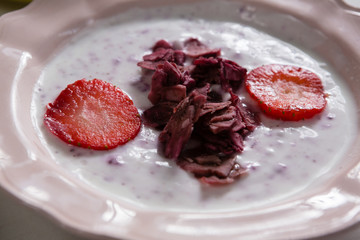 Fruit cereal in bowl