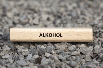 ALKOHOL - Bilder mit Wörtern aus dem Bereich ERNÄHRUNG, Wort, Bild, Illustration
