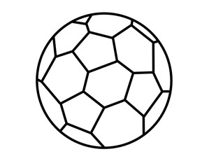 Fototapeta premium サッカーボール(線画)