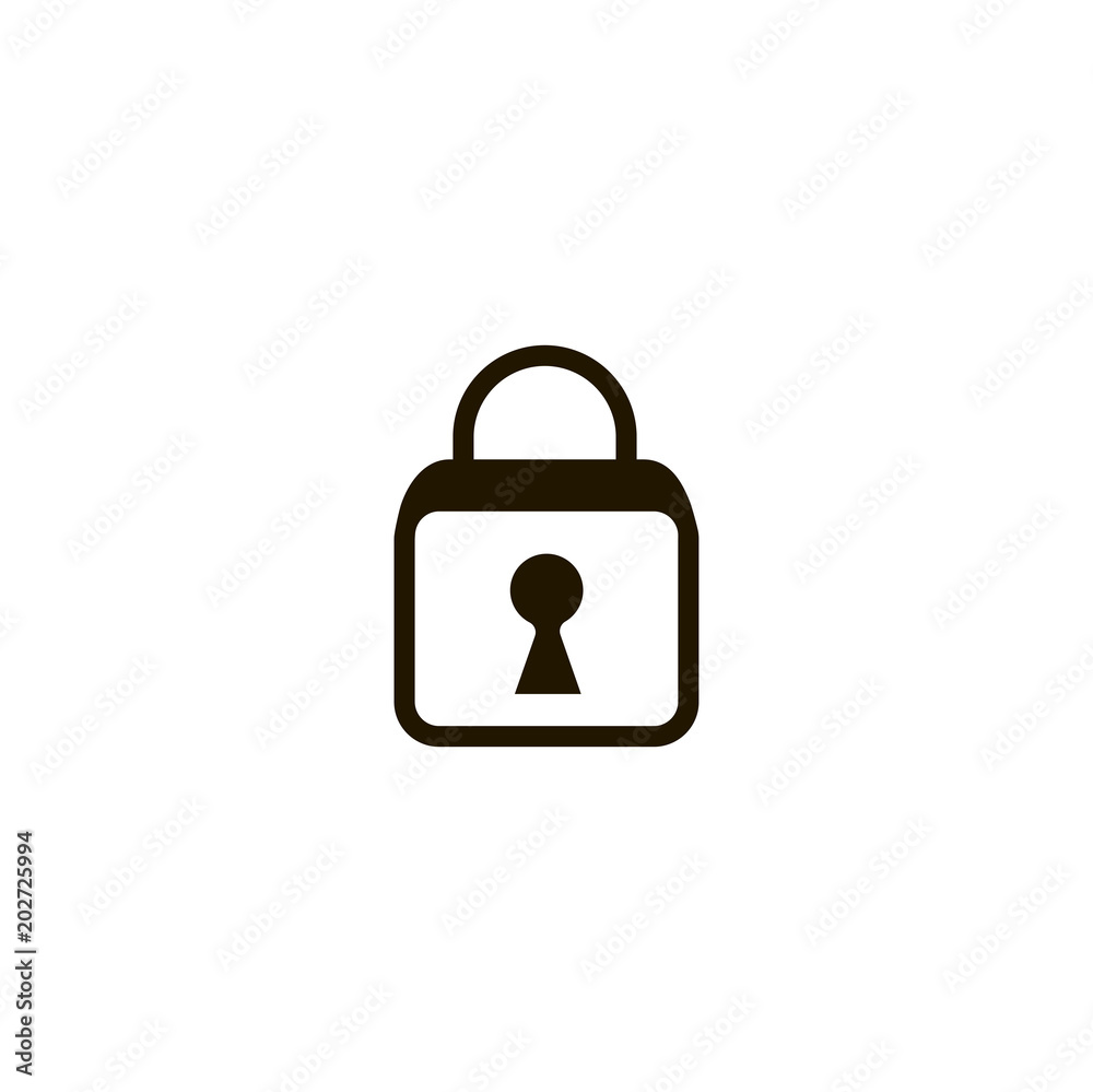 Wall mural lock icon. sign design