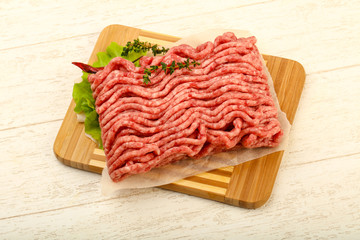 Raw minced beef meat