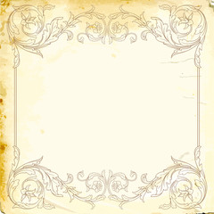 Vector baroque of vintage elements for design. 