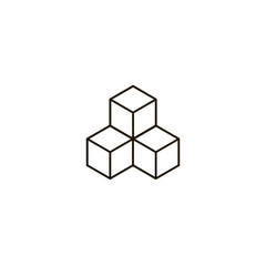 cube icon. sign design