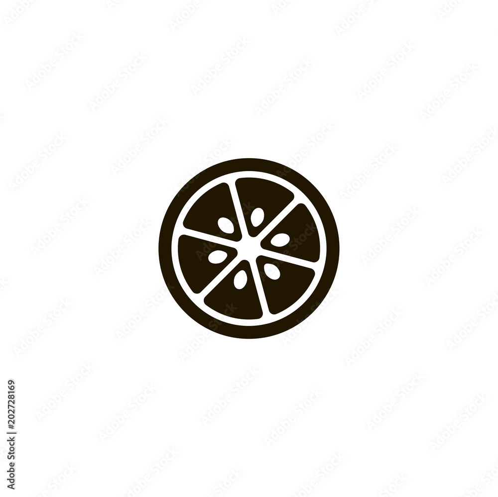 Poster lemon icon. sign design