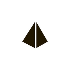 3d pyramid icon. sign design