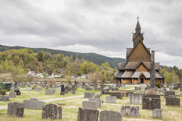 Fototapeta na wymiar Heddal Stave Church, Norway