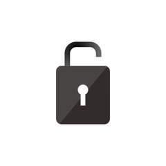 lock logo, lock icon illustration with flat design