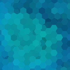 Fototapeta na wymiar Background made of blue hexagons. Square composition with geometric shapes. Eps 10