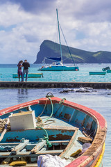 barque de pêche à Cap Malheureux, Coin de Mire, île Maurice
