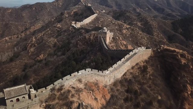 4k aerial video of Jinshanling Great Wall